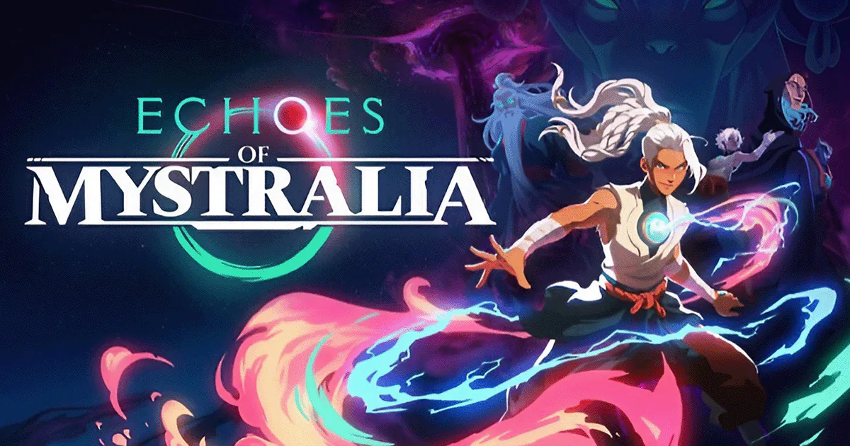 Editorial cover card for Echoes of Mystralia